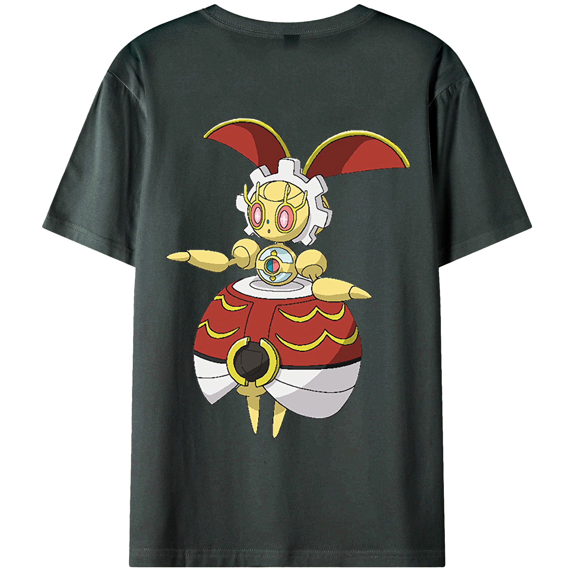 （画像用） ポケットモンスター Pokémon 綿100％ メンズ半袖Tシャツ（バックプリント） 通気性